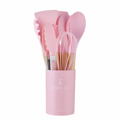 Silicone Non-Stick Cooking Utensils Set (12Pcs)