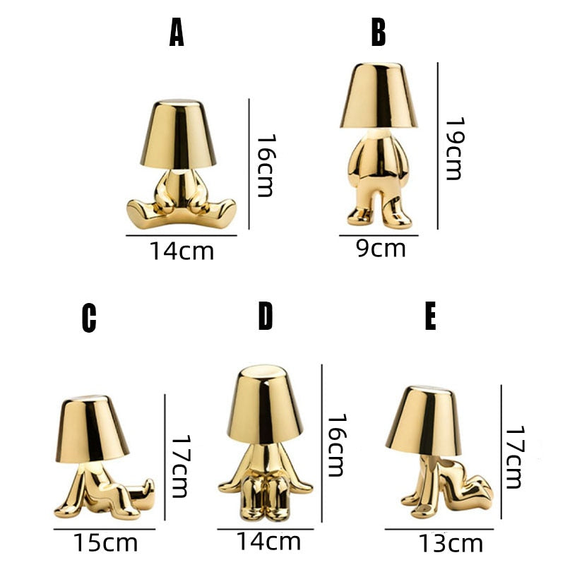 Cordless Thinker Man LED Table Lamp