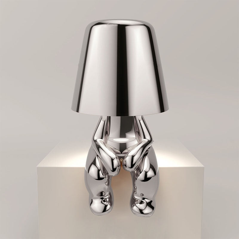 Cordless Thinker Man LED Table Lamp