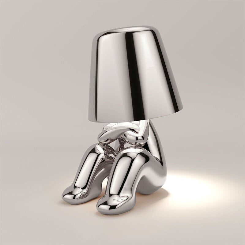 Cordless Thinker Man LED Table Lamp