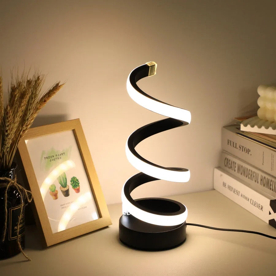 Spiral Modern LED Table Lamp