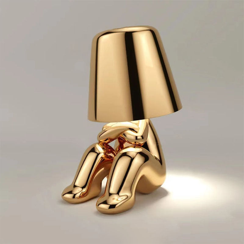 Cordless Thinker Man LED Table Lamp